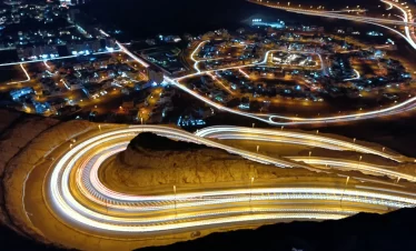 neon trail al amerat mountain road bausher muscat