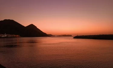 darsait beach sunset view muscat oman