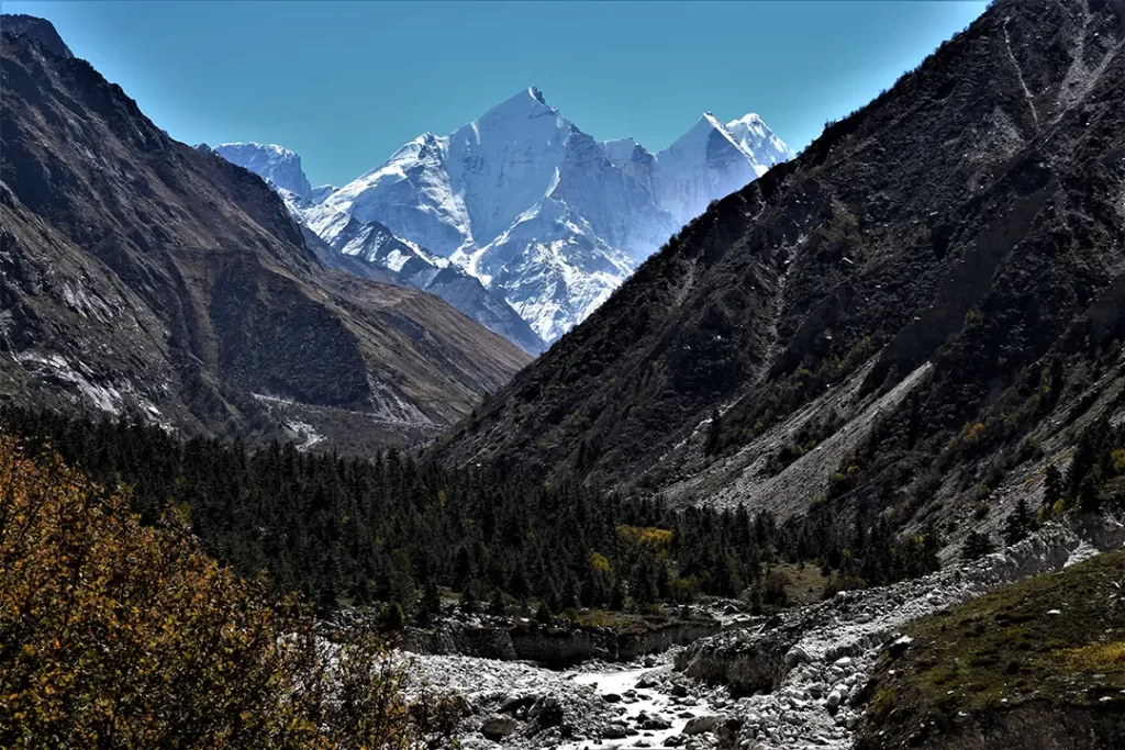 peaks visible during gaumukh tapovan trek